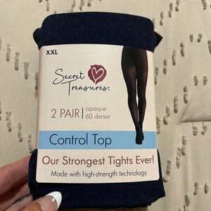 Secret Treasures Black Control Top Tights